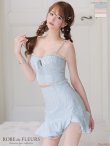 画像2: XSサイズあり【ROBE de FLEURS/ローブドフルール】マーメイド/ スパンコールレース/ ビジュー/ セットアップ/ キャミソール/ ミニドレス/ キャバドレス[OF2] (2)