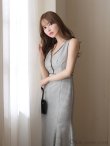 画像19: Lサイズあり【DEA.by ROBE de FLEURS/ディアバイローブドフルール】アシンメトリー裾/ フロントジッパー/ ノースリーブ/ ミディアム丈/ ミモレ丈/ ミディアムドレス/ キャバドレス[OF2] (19)