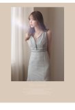 画像11: Lサイズあり【DEA.by ROBE de FLEURS/ディアバイローブドフルール】アシンメトリー裾/ フロントジッパー/ ノースリーブ/ ミディアム丈/ ミモレ丈/ ミディアムドレス/ キャバドレス[OF2] (11)