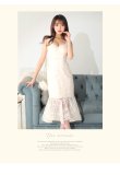 画像11: Lサイズあり【DEA. by ROBE de FLEURS/ディアバイローブドフルール】マーメイド/ サテン/ ノースリーブ/ チェック柄/ ワンピース/ ミモレ丈/ マキシ丈/ ミディアムドレス/ キャバドレス[OF2] (11)