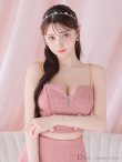 画像9: XSサイズあり【DEA.by ROBE de FLEURS/ディアバイローブドフルール】ダブルボタン/ ツイード/ フリンジ/ マーメイド/ セットアップ/ ミディアムドレス/ キャバドレス[OF2] (9)