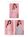 画像15: XSサイズあり【ROBE de FLEURS/ローブドフルール】スパンコール/ ドットチュール/ 袖あり/ 長袖/ セットアップ/ ビジュー/ フレア/ ミニドレス/ キャバドレス[OF2] (15)