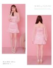 画像9: XSサイズあり【ROBE de FLEURS/ローブドフルール】スパンコール/ ドットチュール/ 袖あり/ 長袖/ セットアップ/ ビジュー/ フレア/ ミニドレス/ キャバドレス[OF2] (9)