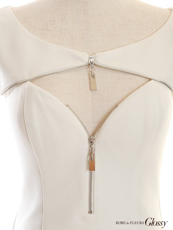 画像13: XSサイズあり☆【Glossy/グロッシー】フロントジップ/ ZIP ワンカラー/ ストレッチ/ タイト/ ミニドレス/ キャバドレス グリーン【HC02】 (13)