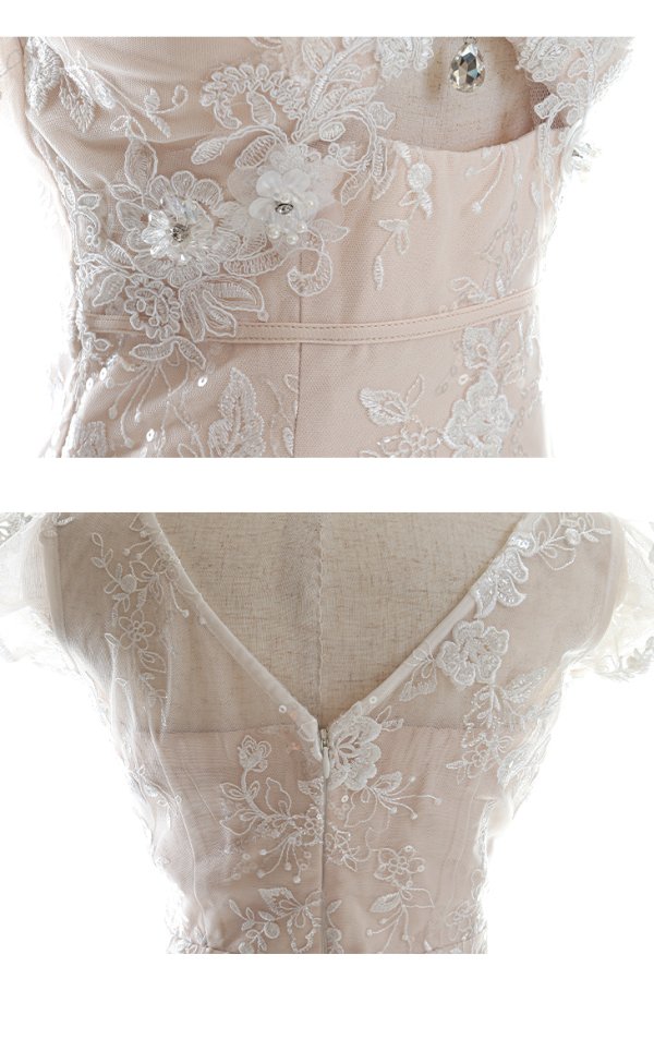 画像14: XSサイズあり【ROBE de FLEURS/ローブドフルール】フラワーレース/ 立体フラワー/ カットデザイン/ ビジュー/ タイト/ ミニドレス/ キャバドレス[OF08] (14)