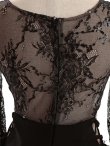 画像8: 【ROBE de FLEURS Glossy/ローブ・ド・フルール グロッシー】レーススリーブ/ 七分袖/ 長袖/ 袖あり/ スパンコール/ サイドリボン/ タイト/ ミニドレス/ キャバドレス[OF2] (8)