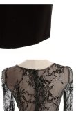 画像11: 【ROBE de FLEURS Glossy/ローブ・ド・フルール グロッシー】レーススリーブ/ 七分袖/ 長袖/ 袖あり/ スパンコール/ サイドリボン/ タイト/ ミニドレス/ キャバドレス[OF2] (11)