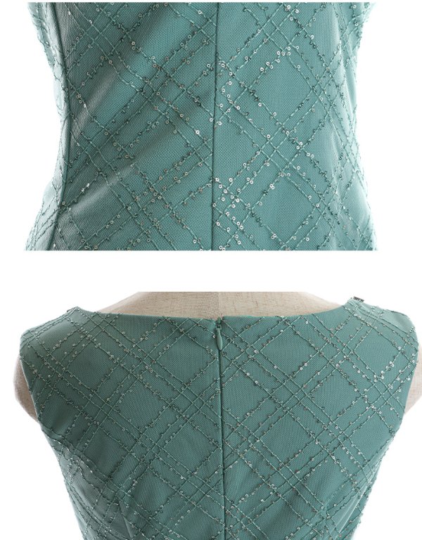 画像14: XSサイズあり【Glossy/グロッシー】ダイヤ柄/ スパンコール/ ビジュー/ スリットネック/ キーネック/ タイト/ ミニドレス/ キャバドレス【HC02】 (14)