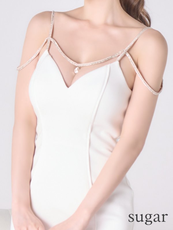 ホワイト　モデル：ゆめ　身長：160cm　着用サイズ：Sサイズ