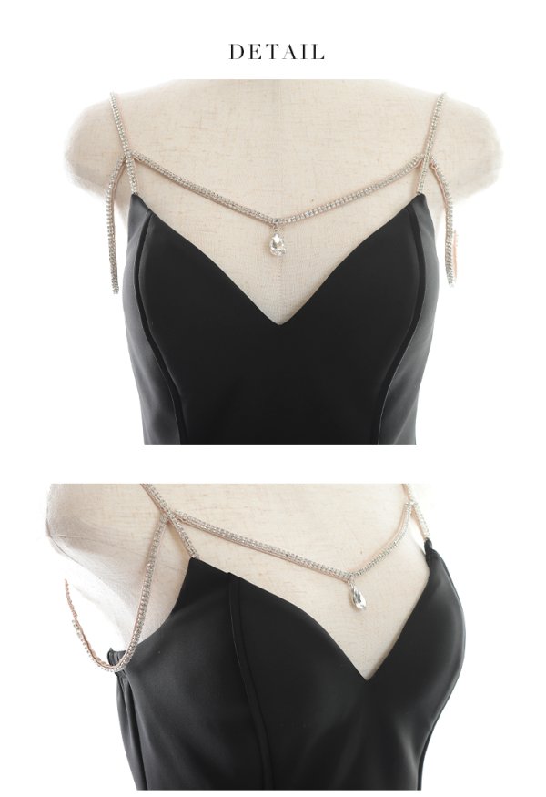 画像45: XSサイズあり【Glossy/グロッシー】ワンカラー/ キャミソール/ ビジュー/ ストレッチ/ タイト/ ミニドレス/ キャバドレス【HC02】 (45)