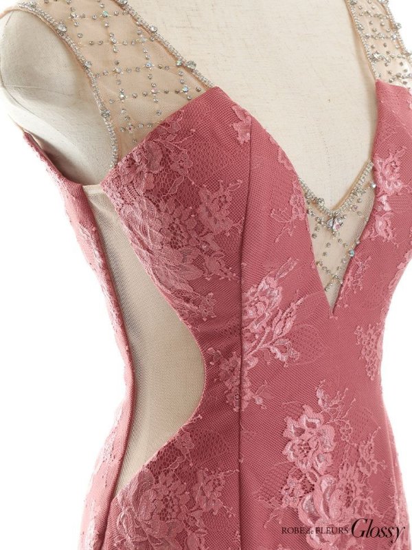 画像14: XSサイズあり【Glossy/グロッシー】ショルダービジュー/ ノースリーブ/ 総レース/ ストレッチ/ タイト/ ミニドレス/ キャバドレス【HC02】 (14)