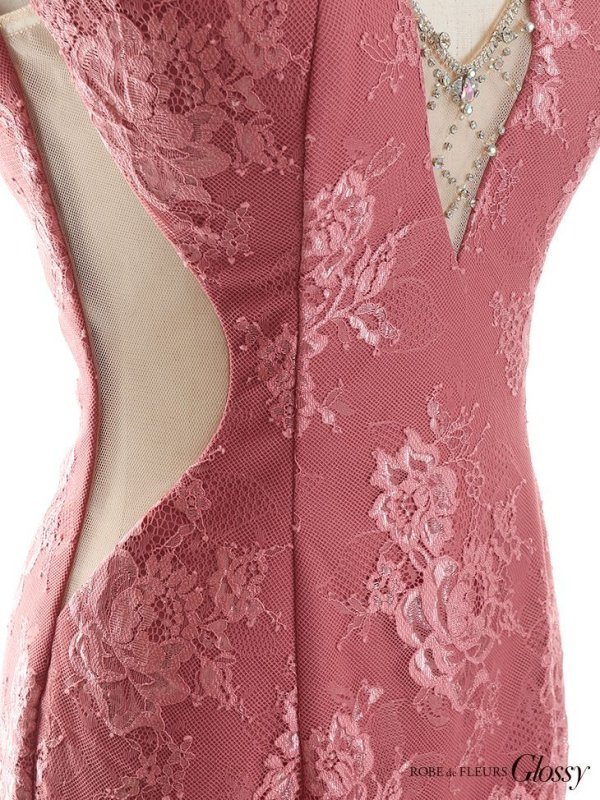 画像15: XSサイズあり【Glossy/グロッシー】ショルダービジュー/ ノースリーブ/ 総レース/ ストレッチ/ タイト/ ミニドレス/ キャバドレス【HC02】 (15)