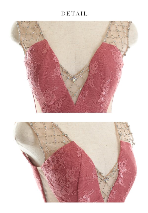 画像17: XSサイズあり【Glossy/グロッシー】ショルダービジュー/ ノースリーブ/ 総レース/ ストレッチ/ タイト/ ミニドレス/ キャバドレス【HC02】 (17)