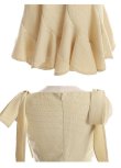 画像45: XS-Lサイズあり【DEA. by ROBE de FLEURS/ディアバイローブドフルール】ショルダーリボン/ マーメイド/ ノースリーブ/ ワンカラー/ ミモレ丈/ ミディアムドレス/ キャバドレス[OF2] (45)