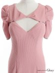 画像13: XSサイズあり【ROBE de FLEURS Glossy/ローブ・ド・フルール グロッシー】袖あり/ リブニット/ バストカット/ パール/ ストレッチ/ タイト/ ミニドレス/ キャバドレス[OF2] (13)