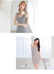 画像16: XSサイズあり【ROBE de FLEURS Glossy/ローブ・ド・フルール グロッシー】サマーニットツイード/ シンプル/ ノースリーブ/ タイト/ ミニドレス/ キャバドレス[OF2] (16)