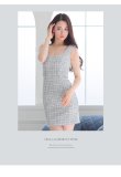 画像17: XSサイズあり【ROBE de FLEURS Glossy/ローブ・ド・フルール グロッシー】サマーニットツイード/ シンプル/ ノースリーブ/ タイト/ ミニドレス/ キャバドレス[OF2] (17)