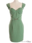 画像18: XSサイズあり【ROBE de FLEURS Glossy/ローブ・ド・フルール グロッシー】スタッズ/ バックル/ ワンカラー/ ストレッチ/ ビスチェ/ タイト/ ミニドレス/ キャバドレス[OF2] (18)