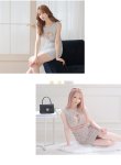 画像21: XS-Lサイズあり【ROBE de FLEURS Glossy/ローブ・ド・フルール グロッシー】フロントジップ/ サマーツイード/ ハイウエスト/ タイト/ ミニドレス/ キャバドレス[OF2] (21)