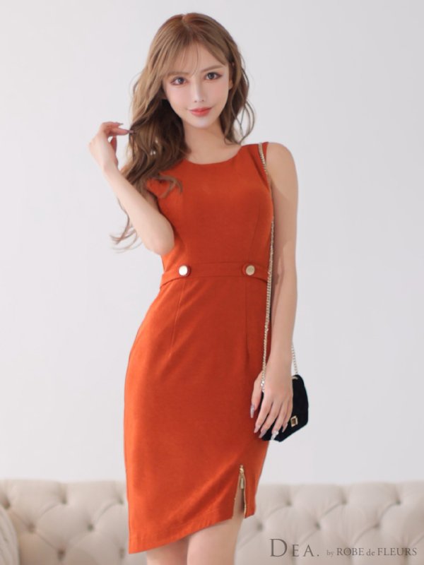 画像5: 【DEA./ディア】アシンメトリーデザイン/ シンプル/ ワンカラー/ ノースリーブ/ タイト/ ミニドレス/ キャバドレス【OF08】 (5)