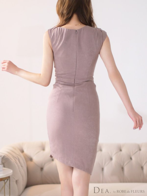 画像9: 【DEA./ディア】アシンメトリーデザイン/ シンプル/ ワンカラー/ ノースリーブ/ タイト/ ミニドレス/ キャバドレス【OF08】 (9)