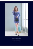 画像11: XSサイズあり【ROBE de FLEURS Glossy/ローブ・ド・フルール グロッシー】フロントジッパー/ オフショルダー/ リブニット/ 袖あり/ 長袖/ シンプル/ ワンカラー/ ストレッチ/ タイト/ ミニドレス/ キャバドレス[OF2] (11)