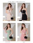 画像50: 【ゆりお/関西コレクション着用】XSサイズあり【ROBE de FLEURS Glossy/ローブ・ド・フルール グロッシー】スタッズ/ キルティング/ フロントジップ/ 台形スカート/ セットアップ/ ミニドレス/ キャバドレス[OF2]【一部予約商品/5月下旬発送予定】 (50)