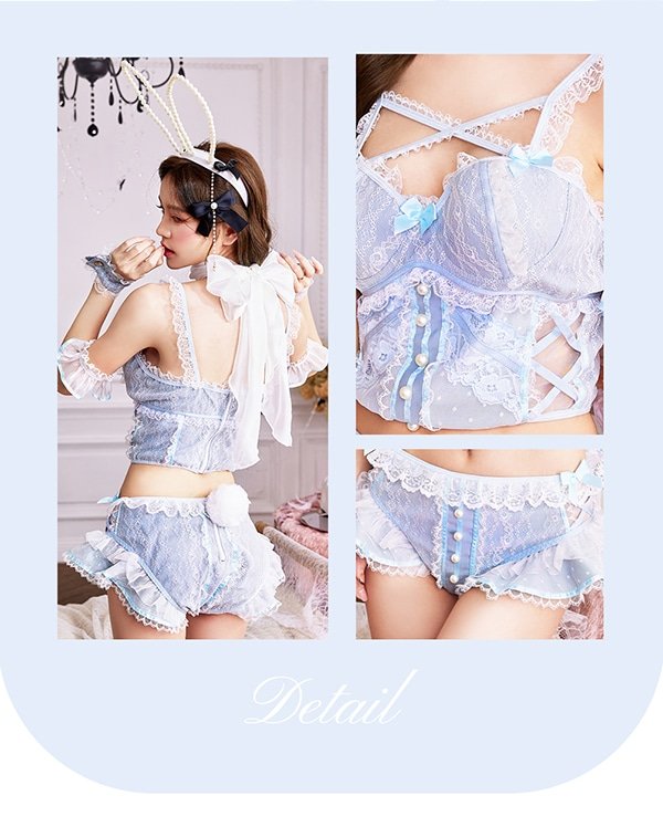 画像4: 【即日発送】ロマンティックレースパールバニー【マリームーン】【ハロウィンコスプレ10点セット】【フリーサイズ/1カラー】[HC03] (4)