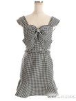 画像40: 【皇らいか/関西コレクション着用】XSサイズあり【ROBE de FLEURS/ローブドフルール】ツイード/ リボン/ ビジュー/ マーメイド/ フリル/ セットアップ/ ミニドレス/ キャバドレス[OF2] (40)