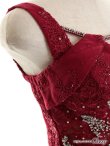 画像14: XSサイズあり【ROBE de FLEURS Glossy/ローブ・ド・フルール グロッシー】ウエストシースルー/ ジップ/ 刺繍レース/ ビジュー/ タイト/ ミニドレス/ キャバドレス[OF2] (14)