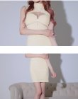 画像14: XSサイズあり【ROBE de FLEURS Glossy/ローブ・ド・フルール グロッシー】フロントジッパー/ リブニット/ ノースリーブ/ ワンカラー/ タイト/ ミニドレス/ キャバドレス[OF2] (14)