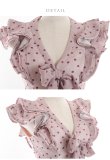 画像18: Lサイズあり【DEA. by ROBE de FLEURS/ディアバイローブドフルール】フリル/ リボン/ ドット/ マーメイド/ ミモレ丈/ ミディアムドレス/ キャバドレス[OF2] (18)