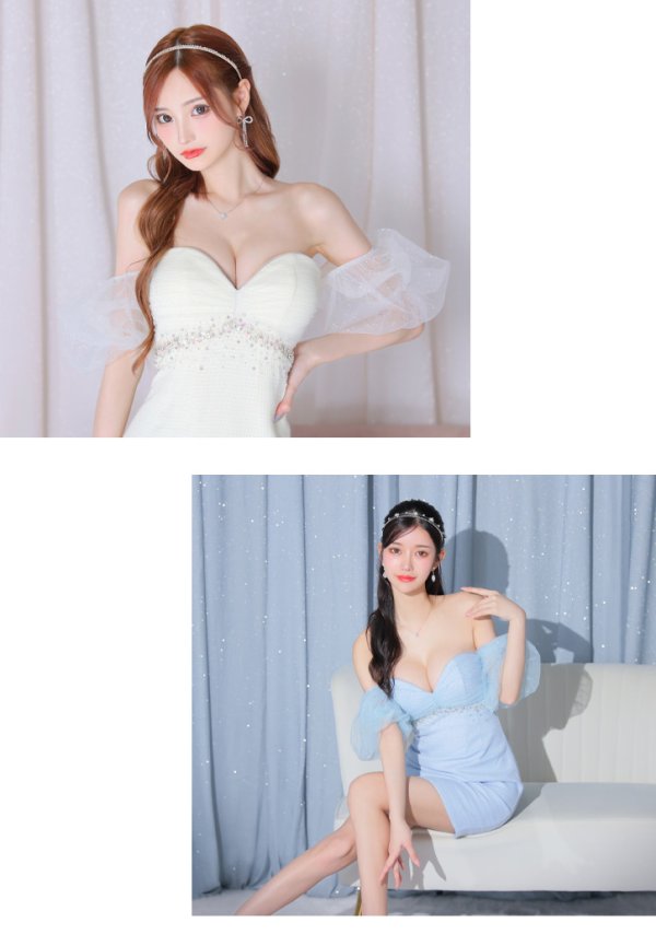 画像10: XSサイズあり【ROBE de FLEURS/ローブドフルール】バルーンスリーブ/ オフショル/ ビジュー/ タイト/ ミニドレス/ キャバドレス[OF08] (10)