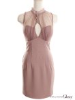 画像6: XSサイズあり【ROBE de FLEURS Glossy/ローブ・ド・フルール グロッシー】ホルターネック/ ジップ/ カットアウト/ ワンカラー/ ストレッチ/ タイト/ ミニドレス/ キャバドレス[OF2] (6)