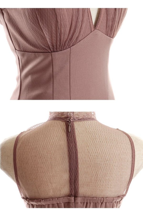 画像20: XSサイズあり【Glossy/グロッシー】ホルターネック/ ジップ/ カットアウト/ ワンカラー/ ストレッチ/ タイト/ ミニドレス/ キャバドレス[OF08] (20)