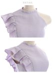 画像10: Lサイズあり【DEA.by ROBE de FLEURS/ディアバイローブドフルール】スプリングツイード/ アシンメトリー/ フリル/ ワンカラー/ ミニドレス/ キャバドレス[OF2] (10)