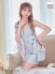 画像2: XSサイズあり【ROBE de FLEURS/ローブドフルール】フラワーレース/ リボンワンショルダー/ アシンメトリー/ ビジュー/タイト/ ミニドレス/ キャバドレス[OF2] (2)