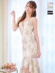 画像14: Lサイズあり【DEA.by ROBE de FLEURS/ディアバイローブドフルール】マーメイド/ フローラル/ バストジップ/ フリル/ テールカット/ ミディアムドレス/ キャバドレス[OF2] (14)