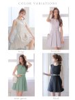 画像15: Lサイズあり【DEA. by ROBE de FLEURS/ディアバイローブドフルール】ワンカラー/ ノースリーブ/ ベルト付き/ プリーツ/ フレア/ ワンピース/ ミニドレス/ キャバドレス[OF2] (15)