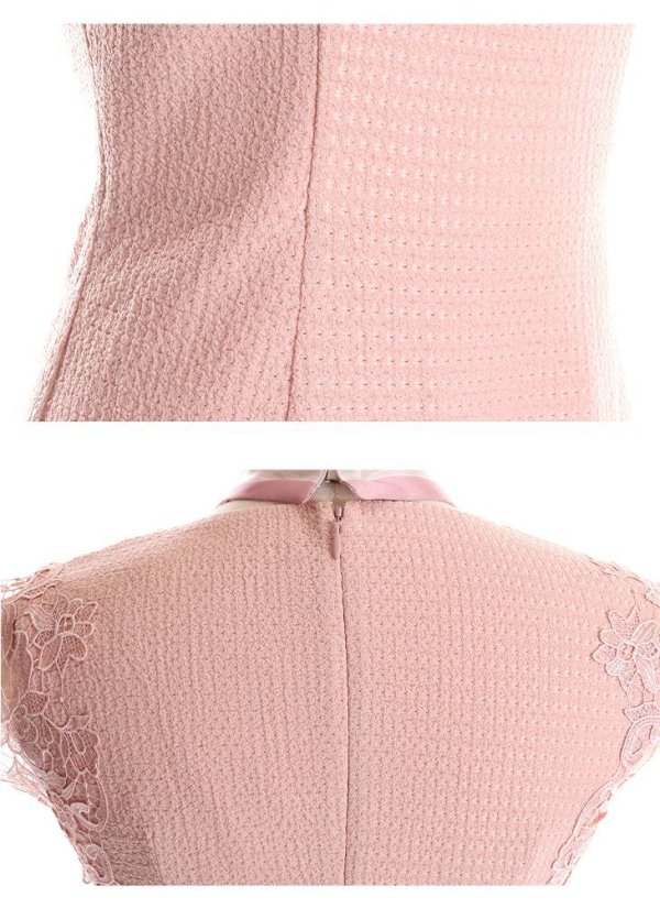 画像24: Lサイズあり【DEA./ディア】スカーフリボン/ ケミカルレース/ シンプル/ ワンカラー/ タイト/ ミニドレス/ キャバドレス【OF08】 (24)