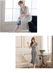 画像2: Lサイズあり【DEA.by ROBE de FLEURS/ディアバイローブドフルール】ツイードライクニット/ マーメード/ 半袖/ 袖あり/ ミモレ丈/ ミディアムドレス/ キャバドレス[OF2] (2)