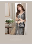 画像3: Lサイズあり【DEA.by ROBE de FLEURS/ディアバイローブドフルール】ツイードライクニット/ マーメード/ 半袖/ 袖あり/ ミモレ丈/ ミディアムドレス/ キャバドレス[OF2] (3)
