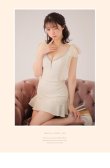 画像11: XSサイズあり【ROBE de FLEURS/ローブドフルール】オーガンジーリボン/ デコルテビジュー/ ノースリーブ/ フレア/ セットアップ/ ミニドレス/ キャバドレス[OF2] (11)