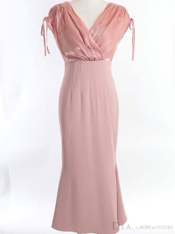 画像28: Lサイズあり【DEA./ディア】オーガンジー/ クラシカル/ ワンカラー/ ミモレ丈/ マーメイド/ ワンピース/ ロングドレス/ キャバドレス long[OF08] (28)