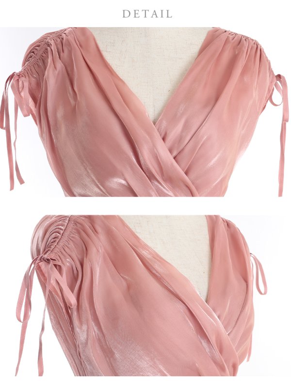 画像29: Lサイズあり【DEA./ディア】オーガンジー/ クラシカル/ ワンカラー/ ミモレ丈/ マーメイド/ ワンピース/ ロングドレス/ キャバドレス long[OF08] (29)