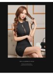 画像12: XSサイズあり【ROBE de FLEURS Glossy/ローブ・ド・フルール グロッシー】ジッパー/ シンプル/ ワンカラー/ ノースリーブ/ セットアップ/ ストレッチ/ タイト/ ミニドレス/ キャバドレス[OF2] (12)