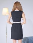 画像9: Lサイズあり【DEA.by ROBE de FLEURS/ディアバイローブドフルール】ツイード/ チェック/ ジップ/ 谷間魅せ/ タイト/ ミニドレス/ キャバドレス[OF2] (9)