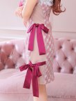 画像5: sugar限定コラボ☆XS-Lサイズあり【ROBE de FLEURS/ローブドフルール】ツイード/ リボン/ ワンショルダー/ フロントジップ/ タイト/ ミニドレス/ キャバドレス (5)