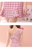 画像14: sugar限定コラボ☆XS-Lサイズあり【ROBE de FLEURS/ローブドフルール】セットアップ/ ツイード/ リボン/ ワンショルダー/ バストカット/ タイト/ ミニドレス/ キャバドレス[OF2] (14)