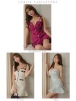 画像15: XSサイズあり【ROBE de FLEURS/ローブドフルール】ツイード/ バストカット/ ボタン / クラシカル/ 肩リボン/ ミニドレス/ キャバドレス[OF2] (15)